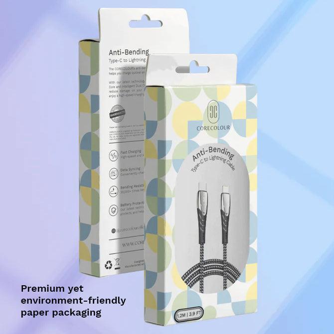 2m Type-C to Lightning Anti-bending Charging Cable - CORECOLOUR AU